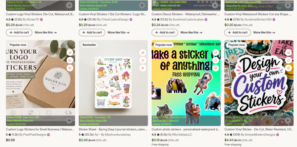 etsy stickers