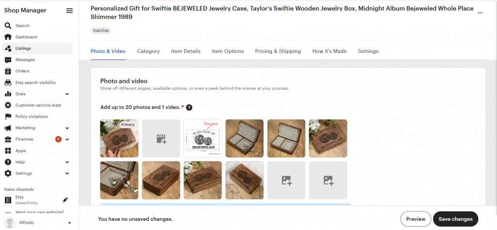 how to add a video to etsy listing