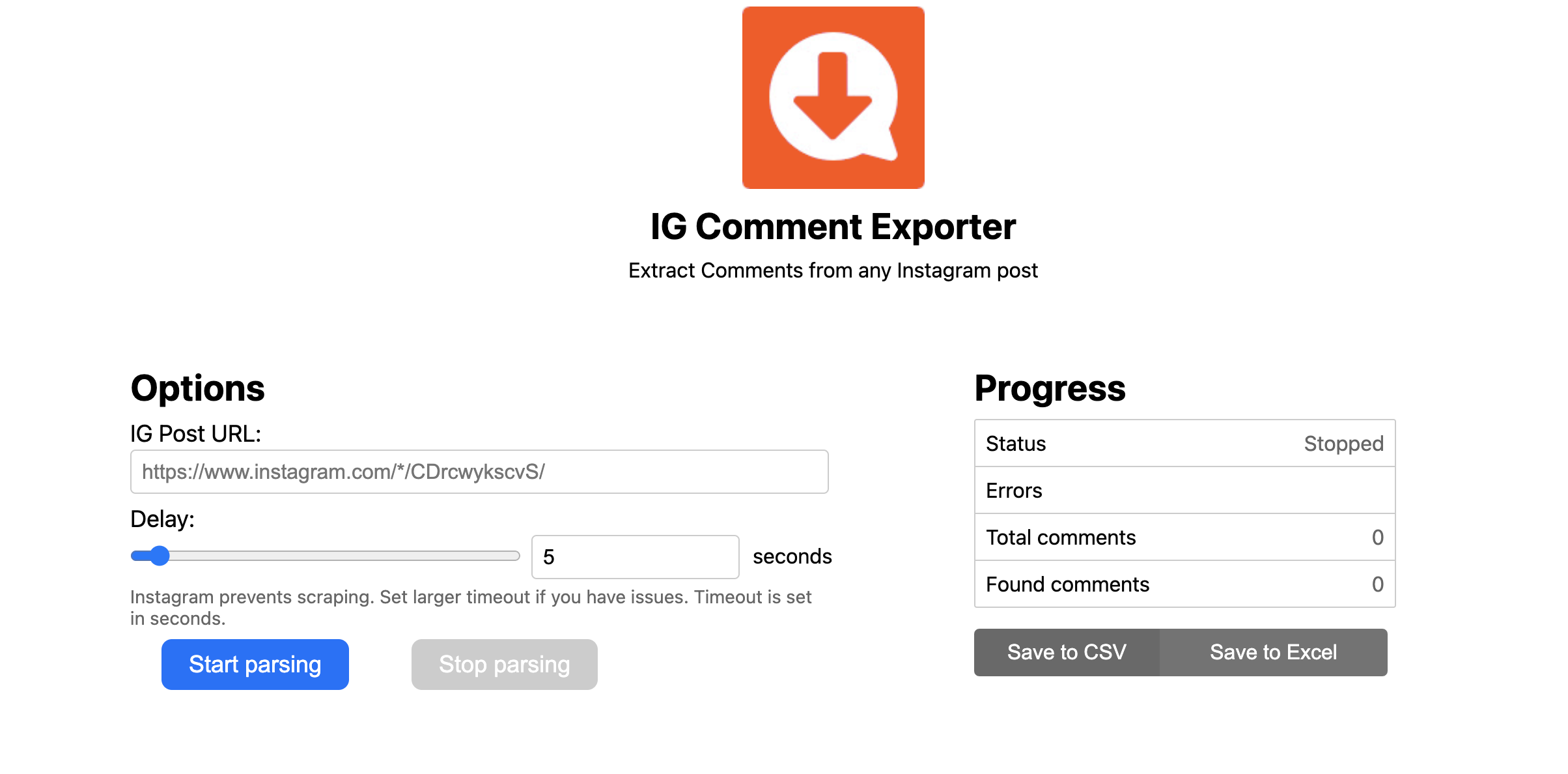 IG Follower Export Tool