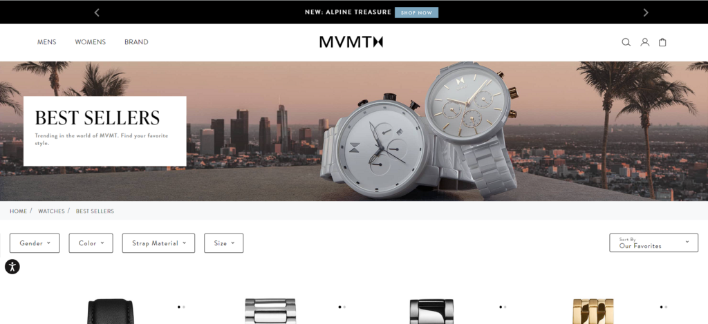 Top 20 Most Successful Shopify Dropshipping Stores：MVMT Watches