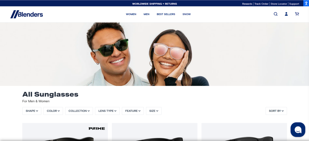 Top 20 Most Successful Shopify Dropshipping Stores：Blenders Eyewear