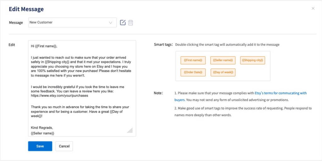 EtsyHunt 1 Etsy Reviews Management Tool