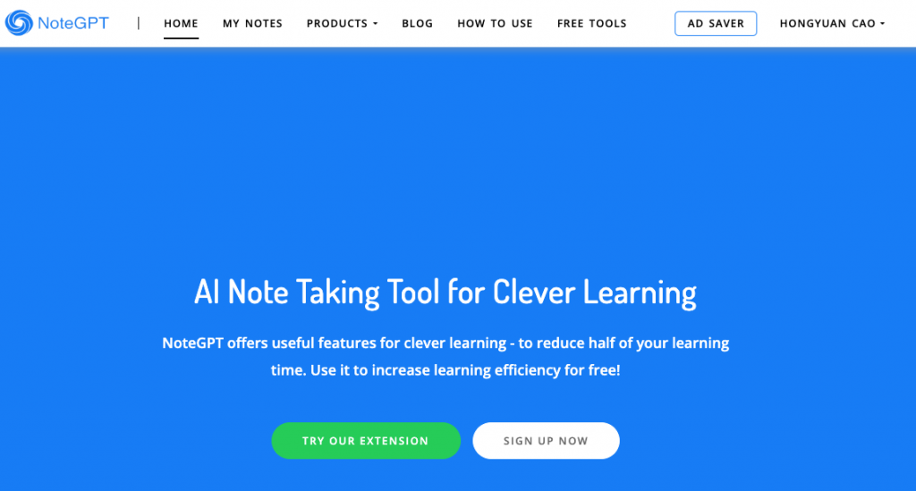 NoteGPT - Clever Learning Note Taking Tool