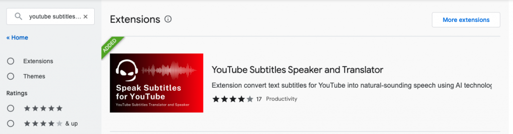 subtitles extention