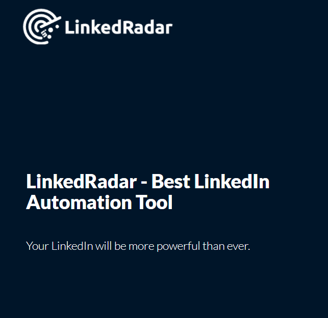 LinkedIn automation tool- LinkedRadar
