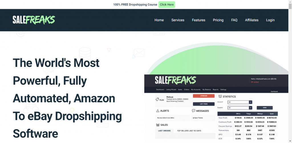 Top Dropshipping Software for Amazon-SaleFreaks