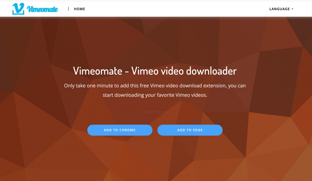Home page of Vimeomate
