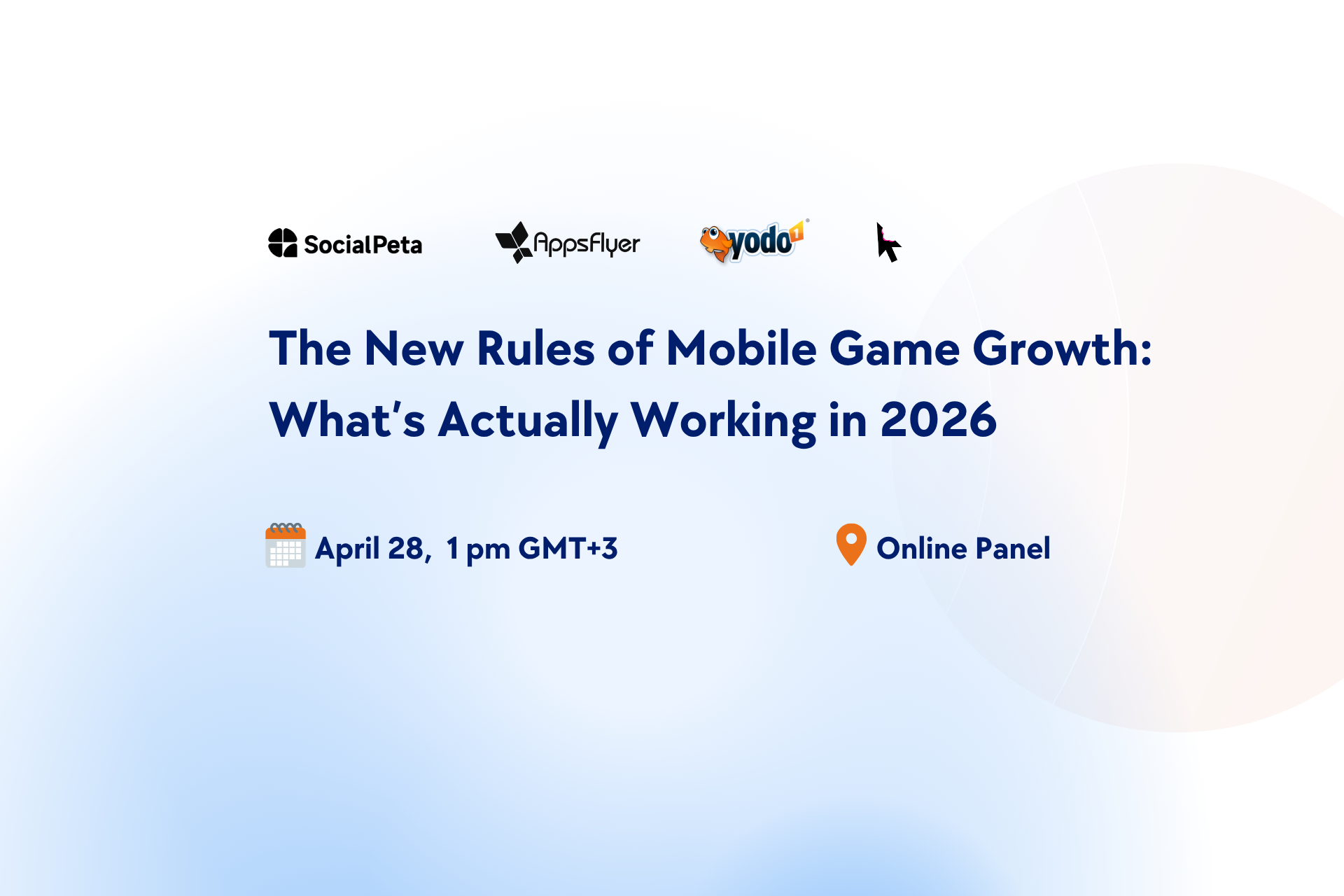 The New Rules of Mobile Game Growth: What’s Actually Working in 2026 event artwork with organizer and schedule information