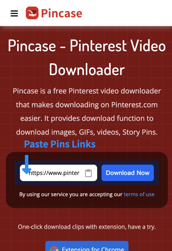 Pincase - Free Pinterest Video Downloader