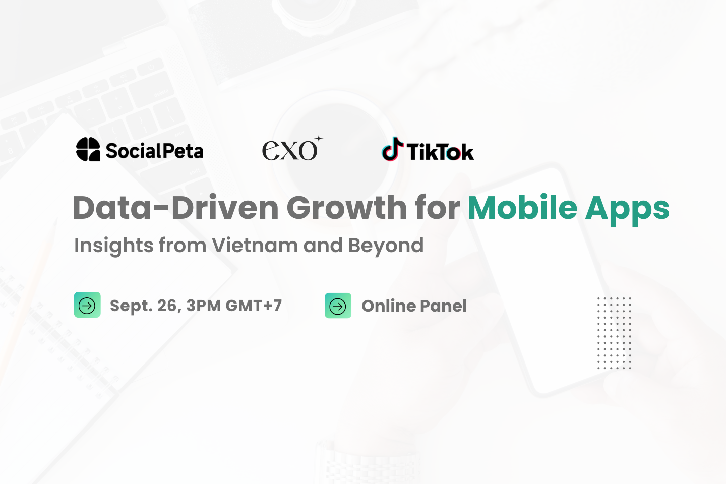 Data-Driven Growth for Mobile Apps: Insights from Vietnam and Beyond event artwork with organizer and schedule information