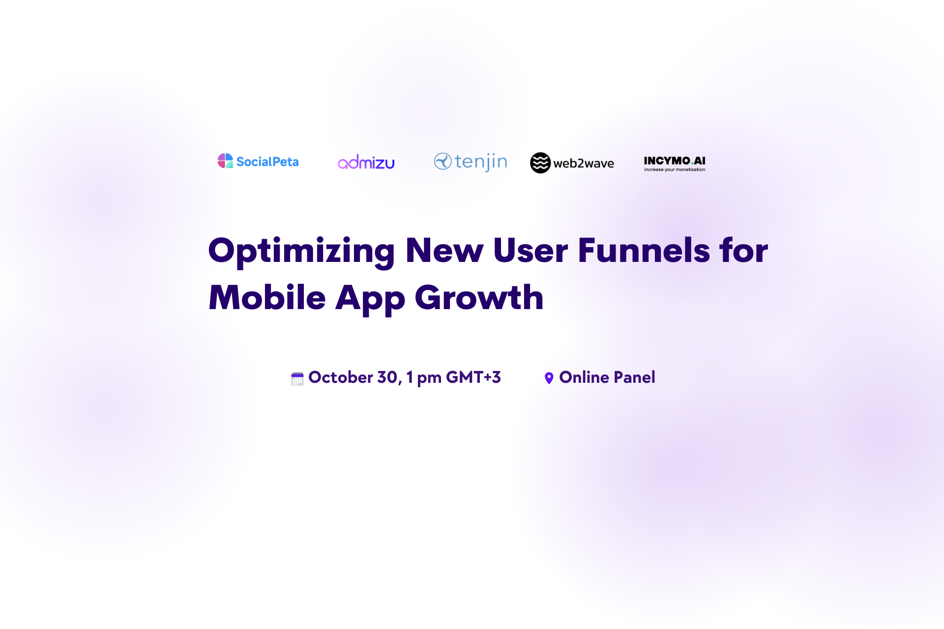 Optimizing New User Funnels for Mobile App Growth event artwork with organizer and schedule information