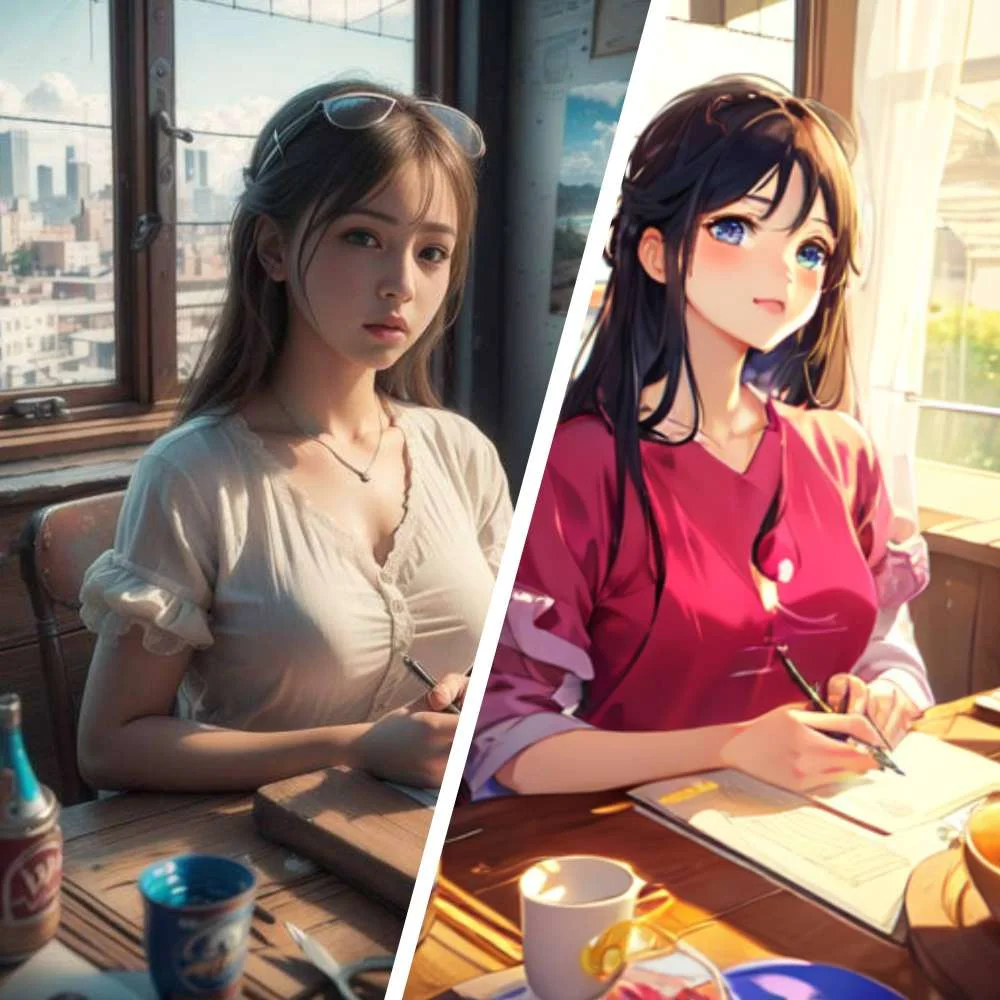 AI Anime Character Generator By Live3D vs PFPMaker - AI Profile Picture  Maker Comparison of AI tools