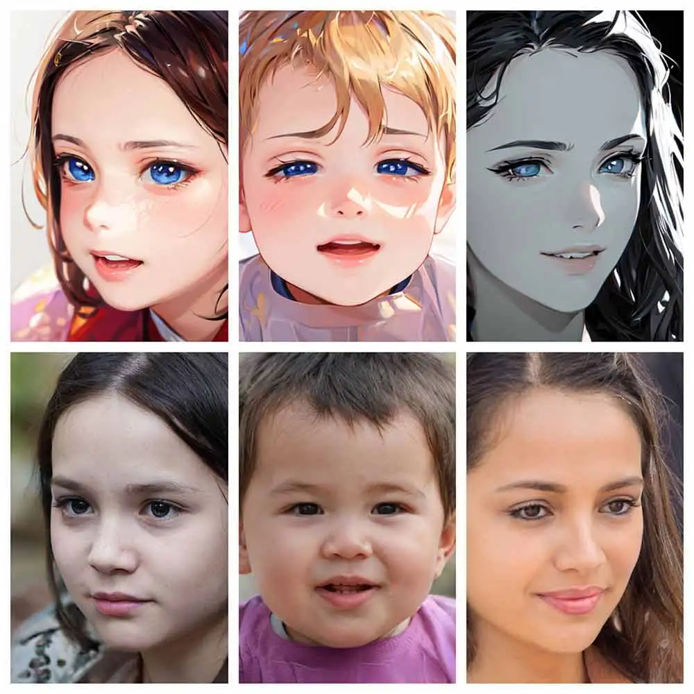 Changer la photo du visage des enfants avec un filtre AI