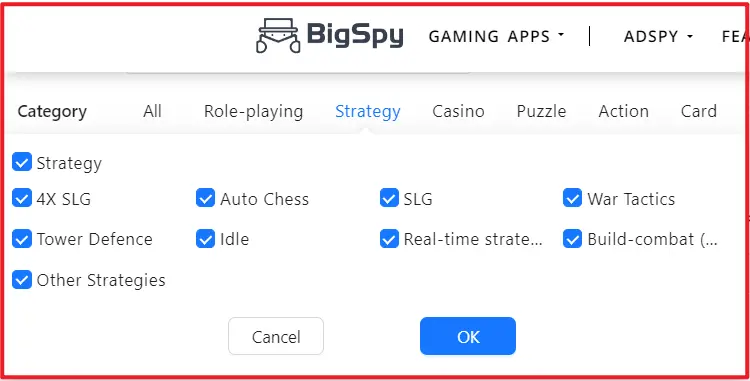 explore more types of SLG games on BigSpy gaming app version